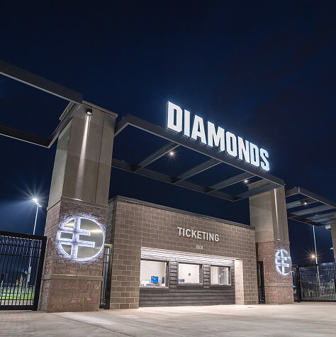 Diamonds ticketing booth