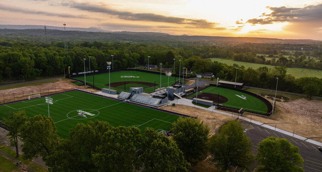 Aerial of a sports complex